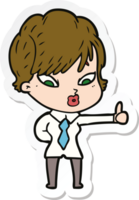 sticker of a cartoon woman png