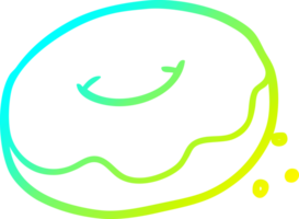 cold gradient line drawing donut with sprinkles png