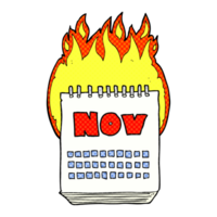 karikaturkalender, der monat november zeigt png