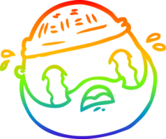 Regenbogen-Gradientenlinie Zeichnung Cartoon männliches Gesicht mit Bart png