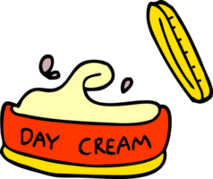 tarro de crema hidratante de doodle de dibujos animados png