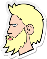 Aufkleber eines Cartoon-Mannes mit Bart png