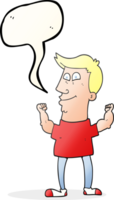 speech bubble cartoon celebrating man png