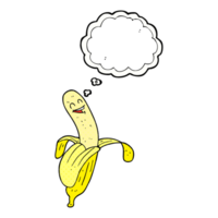 pensamiento burbuja dibujos animados plátano png