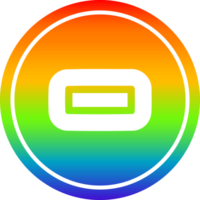 aftreksymbool cirkelvormig in regenboogspectrum png