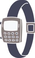 cartoon doodle of a retro watch png