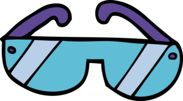 lunettes de sécurité doodle dessin animé png