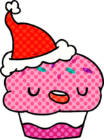 christmas cartoon of kawaii cupcake png