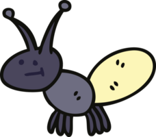 bug léger de dessin animé dessiné à la main excentrique png