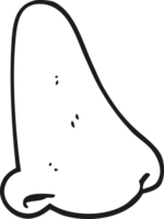 nero e bianca cartone animato umano naso png