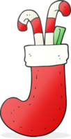 cartoon christmas stocking png