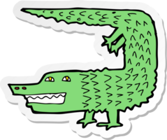 klistermärke av en tecknad krokodil png