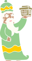 einer der drei Weisen flacher Farbillustrationskarikatur png