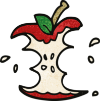 cartoon doodle juicy bitten apple png