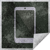 cell phone graphic square sticker png