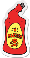 pegatina de una botella de lejía de dibujos animados png