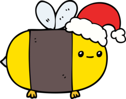 cartoon christmas bee png