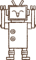 robot houtskool tekening png