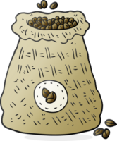 cartoon bag of coffee beans png