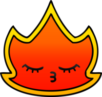 gradient shaded cartoon fire png