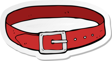 sticker of a cartoon leather belt png