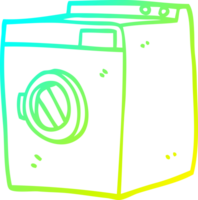 cold gradient line drawing cartoon tumble dryer png