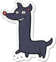 sticker van een grappige tekenfilmhond png