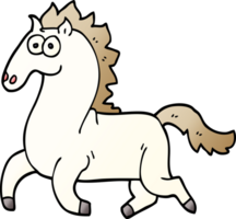 cartoon doodle running horse png