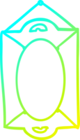 dessin de ligne de gradient froid vieux miroir encadré png