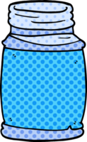 cartoon doodle glass jar png