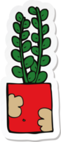 sticker of a cartoon plant png