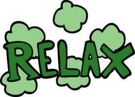 cartoon doodle relax symbol png