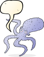 pulpo de dibujos animados con burbujas de discurso png