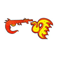 cartone animato fuoco respirazione Drago png