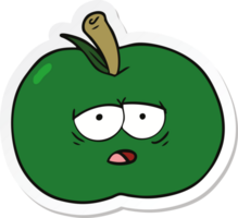 sticker of a cartoon apple png