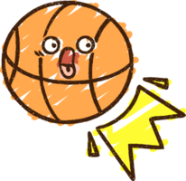 dessin à la craie de basket-ball png