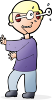 cartoon boy with popping out eyes png