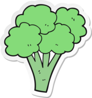 sticker of a cartoon broccoli png