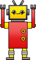 gradient shaded cartoon robot png