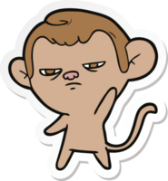 adesivo de um macaco de desenho animado png