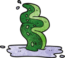 dessin animé doodle tentacule effrayant png