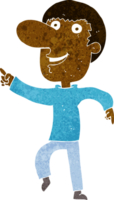 cartoon happy man dancing png