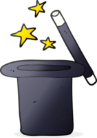 sombrero de copa de mago de dibujos animados png