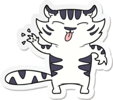 etichetta di un' cartone animato bianca tigre png