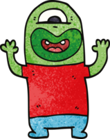 cartoon doodle alien monster png