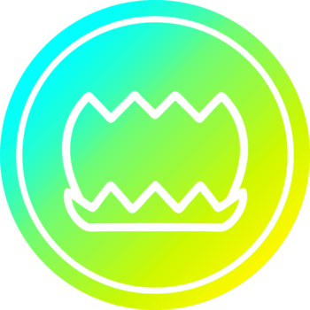 flor de lótus circular no espectro de gradiente frio png