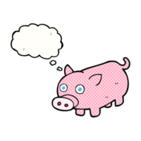thought bubble cartoon piglet png