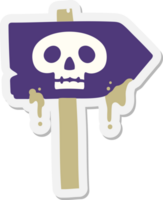 spooky halloween sign post sticker png