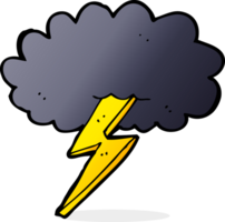 cartoon lightning bolt and cloud png