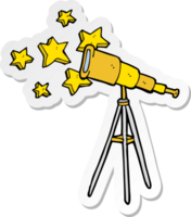 sticker of a cartoon telescope png